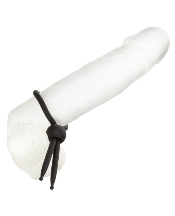 Alpha Liquid Silicone Lasso Cock Ring - Black - Image 5