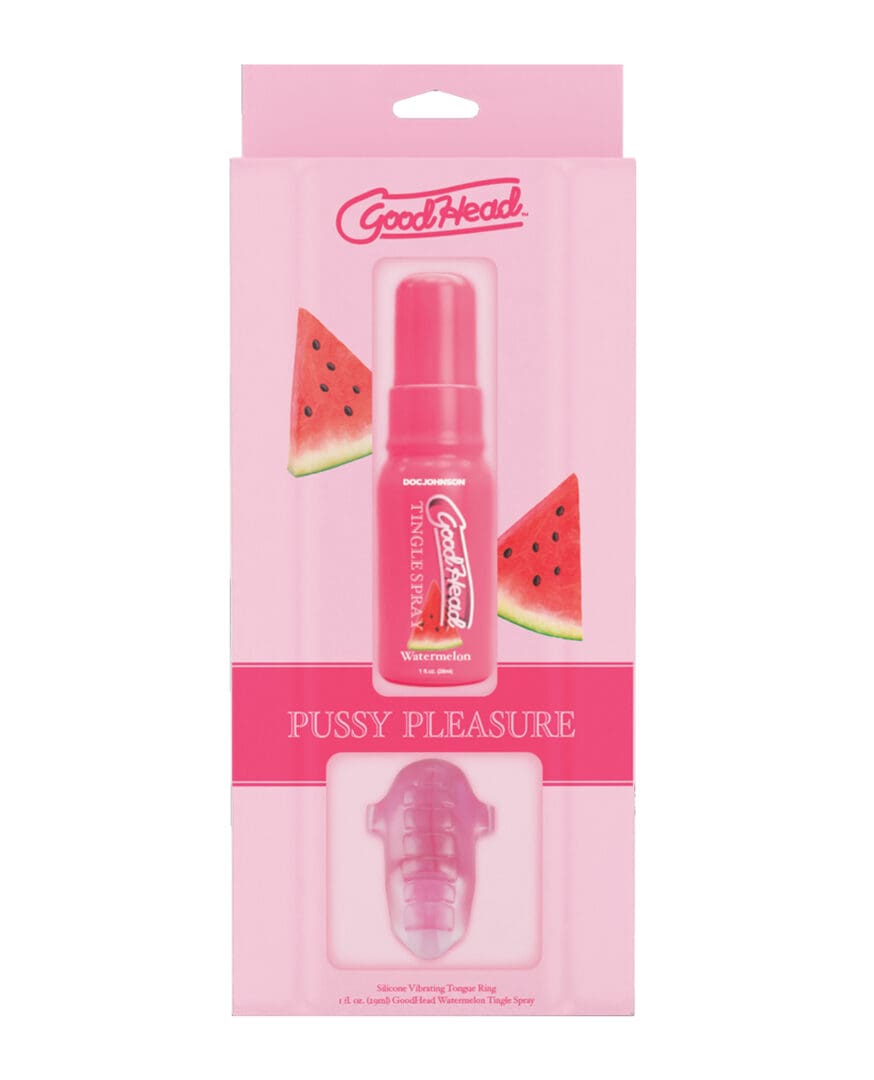GoodHead Pussy Pleasure Party Oral Sex Kit - 1 oz Watermelon Tingle Spray