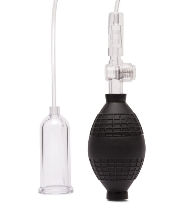 Lux Fetish Clitoral Pump w/Quick Release - Clear/Black - Image 2