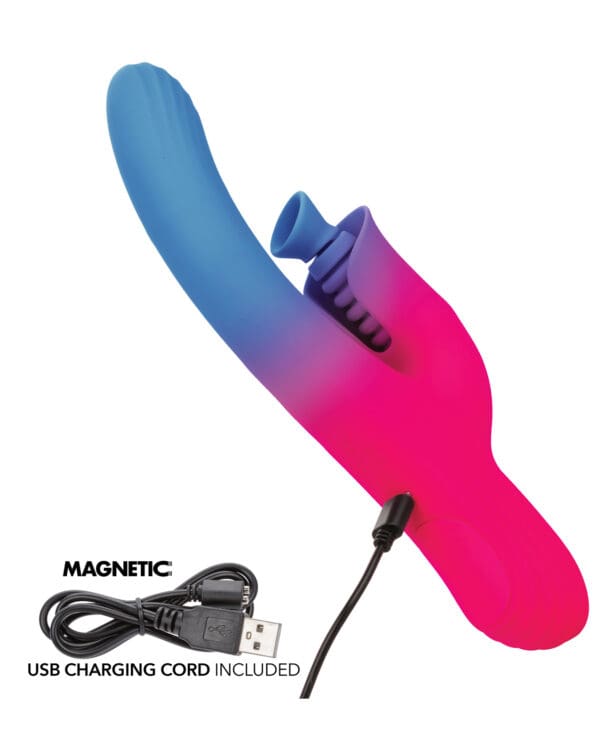 Elation Dual Stimulator w/Suction - Blue/Pink - Image 4