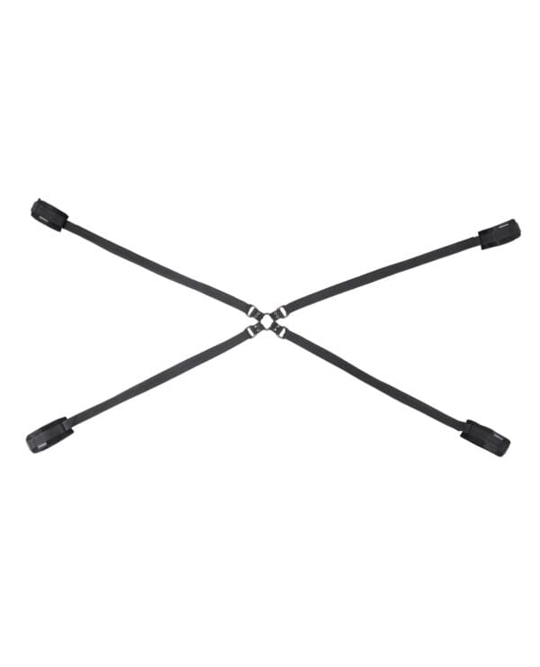 Sportsheets Velvet Noir Adjustable Hog Tie & Cuff Set - Black - Image 3