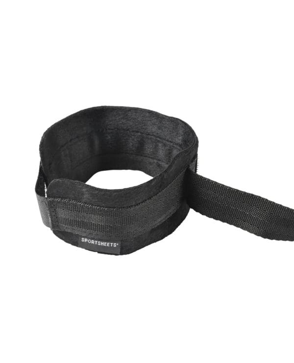 Sportsheets Velvet Noir Adjustable Hog Tie & Cuff Set - Black - Image 4
