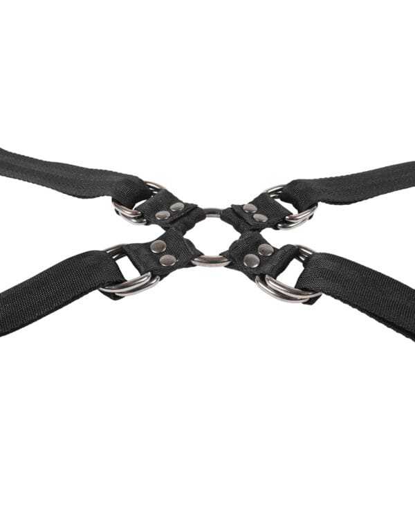 Sportsheets Velvet Noir Adjustable Hog Tie & Cuff Set - Black - Image 5