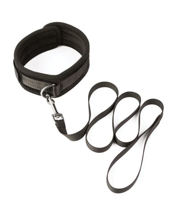 Sei Mio Take the Lead Padded Neck Collar & Leash - Black - Image 2