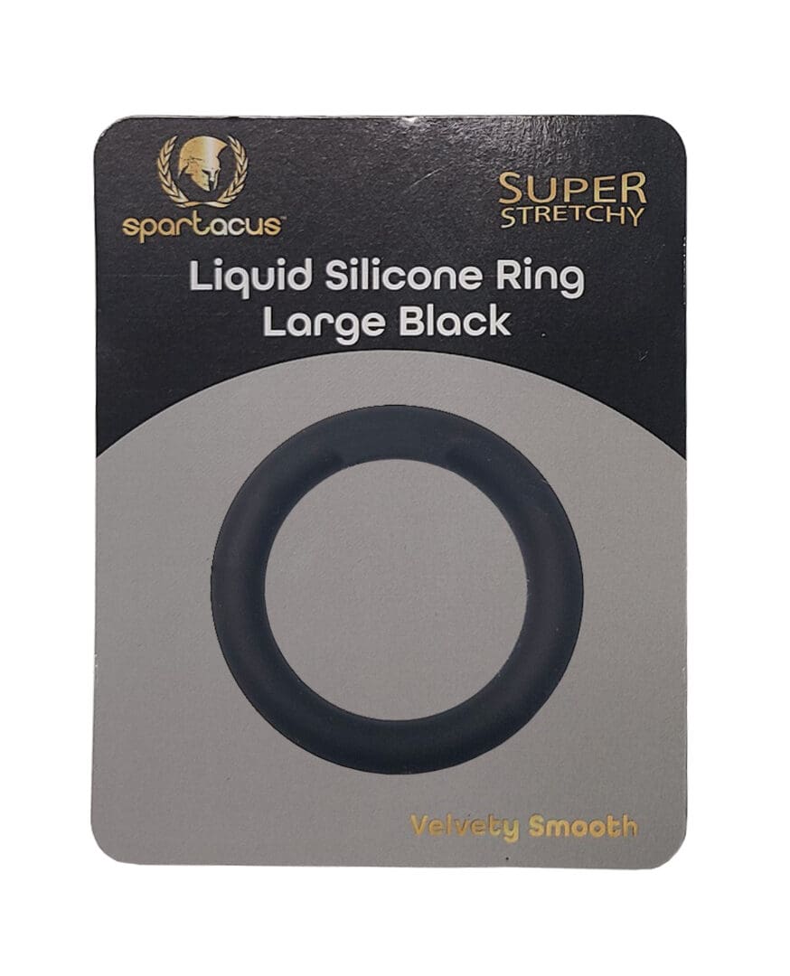 Spartacus Liquid Silicone Cock Ring Large - Black