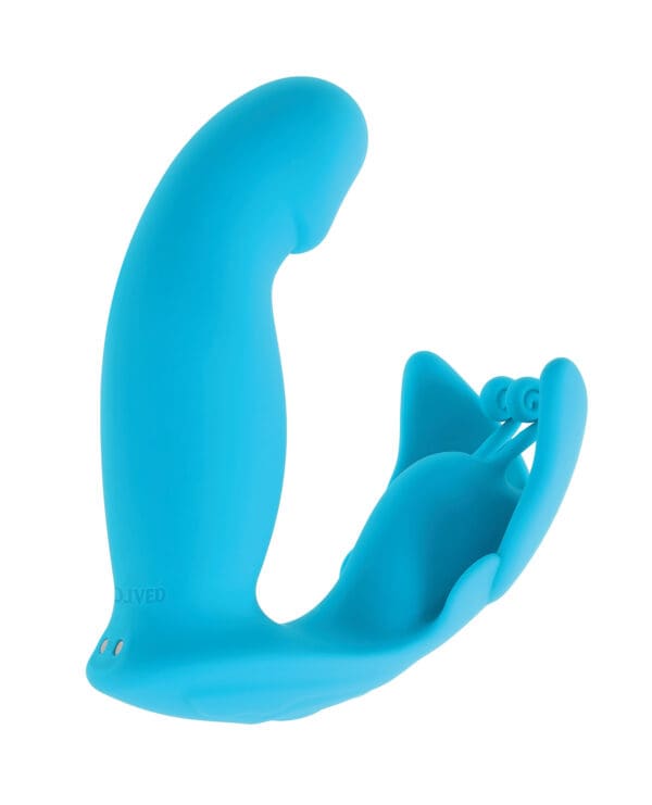 Evolved Spread Your Wings Rabbit Vibrator - Blue - Image 3