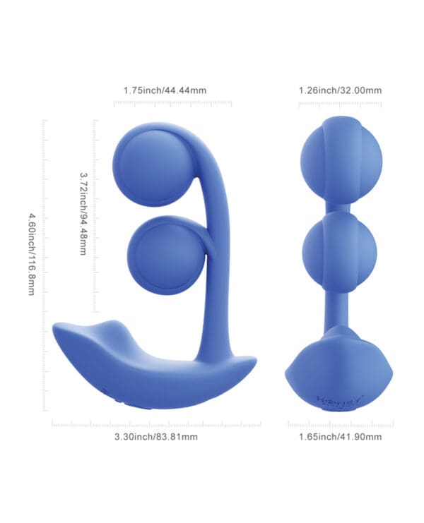 Melody Twin Balls Clit & G-Spot Vibrator - Blue - Image 4