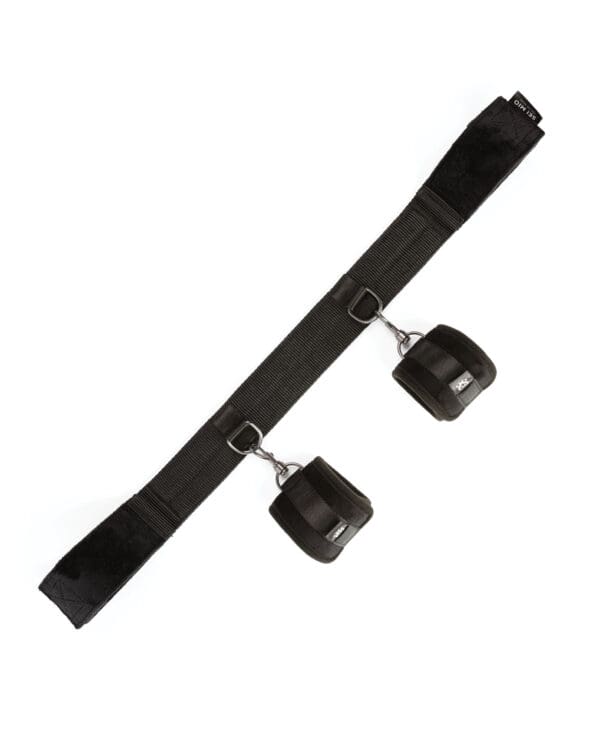 Sei Mio Spread the Love Ankle Spreader Bar w/Wrist Cuffs - Black - Image 2