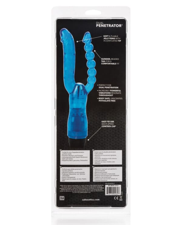 Crystalessence 5" Dual Penetrator - Blue - Image 2