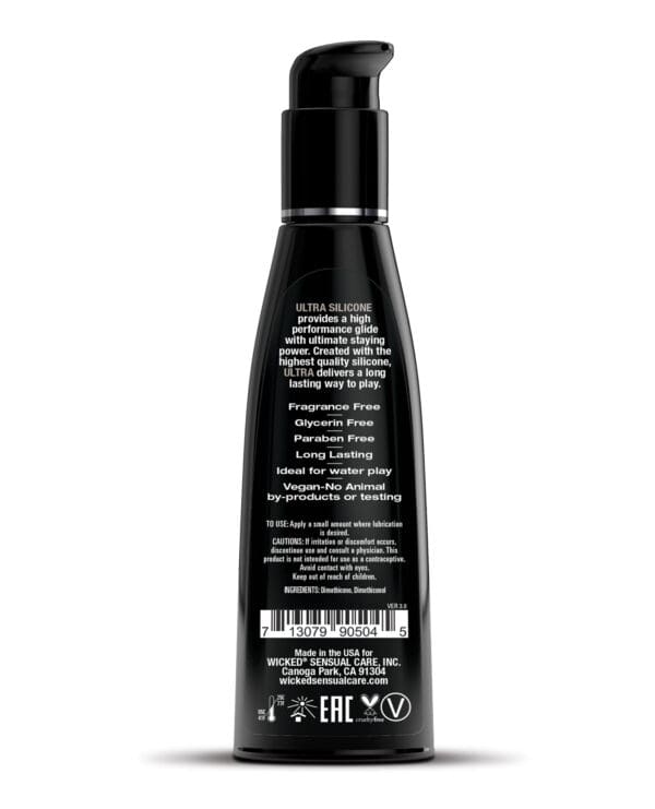 Wicked Sensual Care Ultra Silicone Based Lubricant - 4 oz Fragrance Free - Image 2