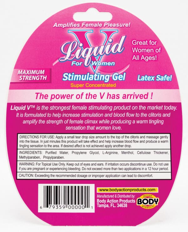 Liquid V Female Stimulant - 10 ml Bottle in Clamshell - Image 2