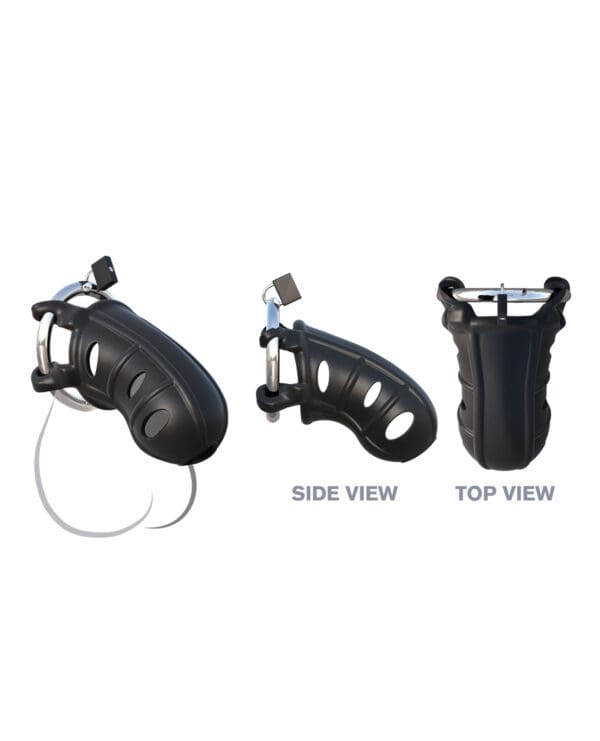 Fantasy C-Ringz Hardcore Silicone Cock Blocker - Black - Image 2