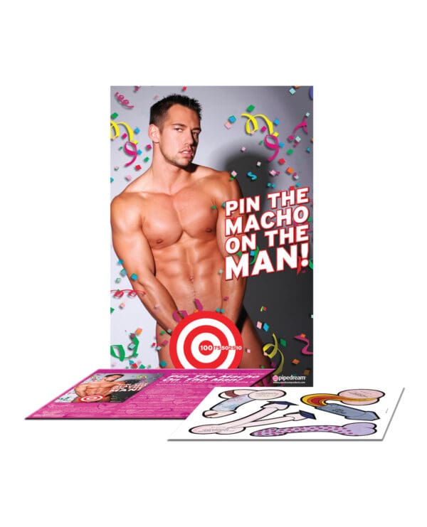 Bachelorette Party Favors Pin the Macho On the Man Game - Image 2