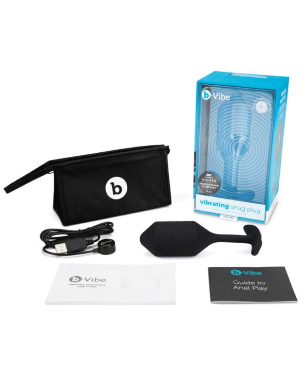 b-Vibe Vibrating Weighted Snug Plug XL - 247 g Black - Image 5