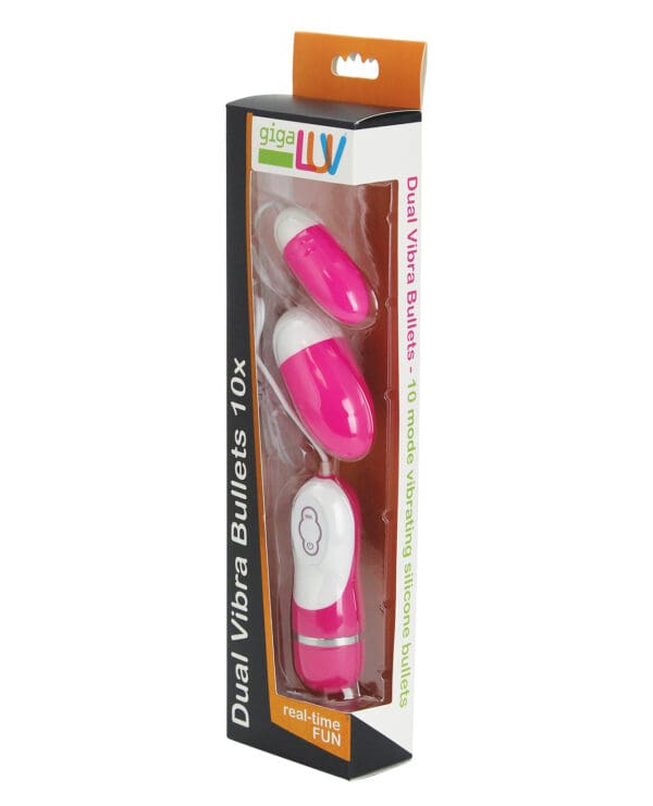 GigaLuv Dual Vibra Bullets - 10 Functions Pink - Image 2