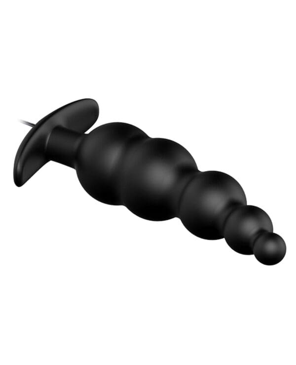 Pretty Love Vibrating Bead Shaped Butt Plug - Black - Image 3