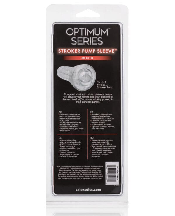 Optimum Series Stroker Pump Sleeve - Mouth Clear - Image 2