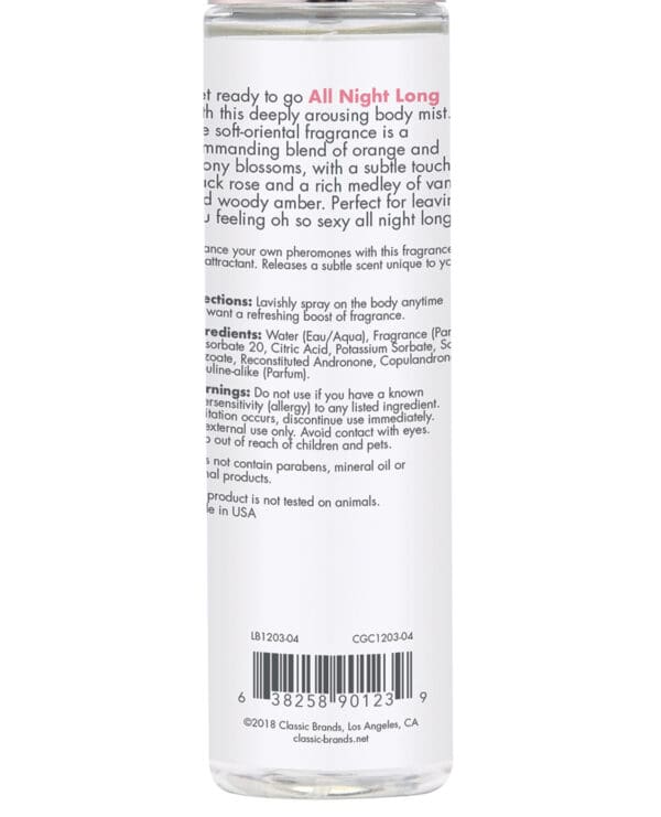 CGC Body Mist w/Pheromones - 103 ml All Night Long - Image 3