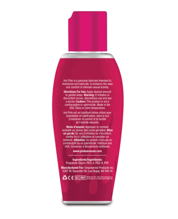 Hot Pink Lube - 2.8 oz Bottle - Image 2