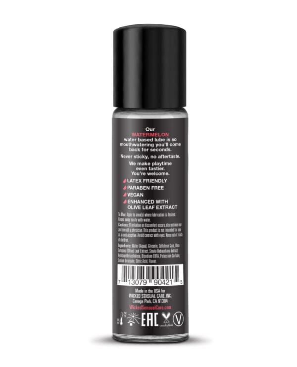 Wicked Sensual Care Aqua Water Based Lubricant - 1 oz Watermelon - Image 2