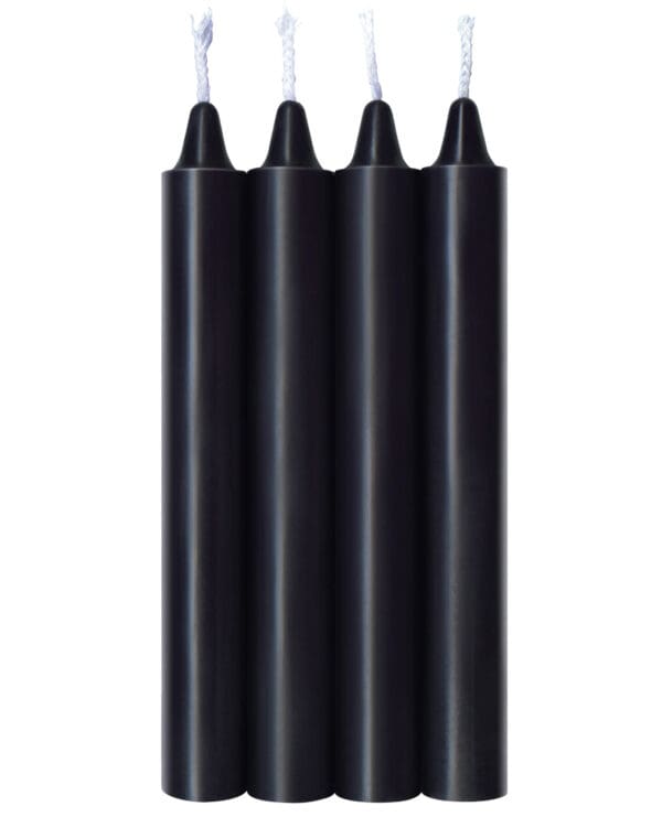 The 9's Make Me Melt Sensual Warm Drip Candles - Jet Black Pack of 4 - Image 2