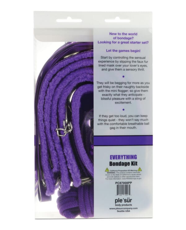 Plesur Everything Bondage 12 Piece Kit - Purple - Image 4