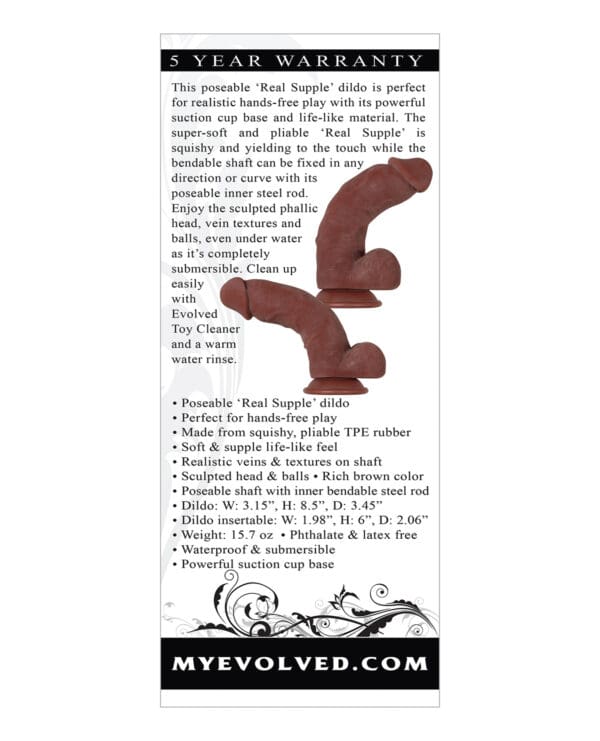 Evolved Real Supple Poseable Girthy Dark 8.5” - Image 2
