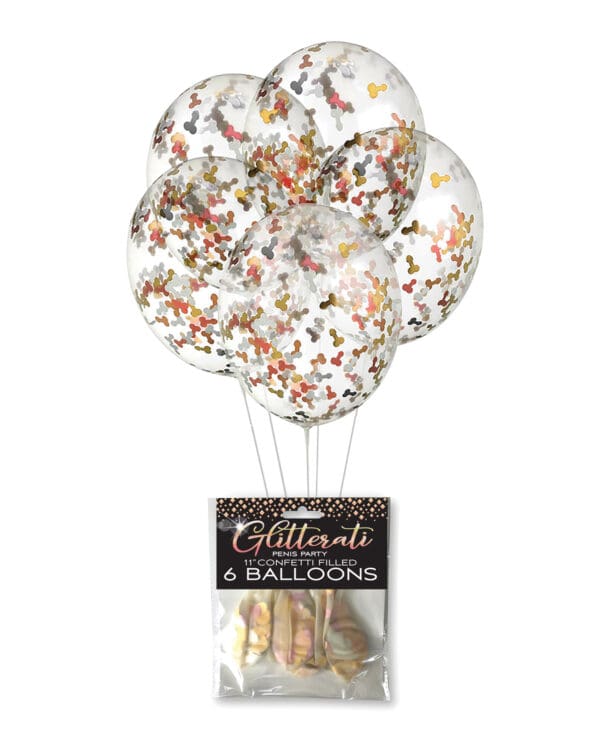 Glitterati Penis Party Balloons - Pack of 6