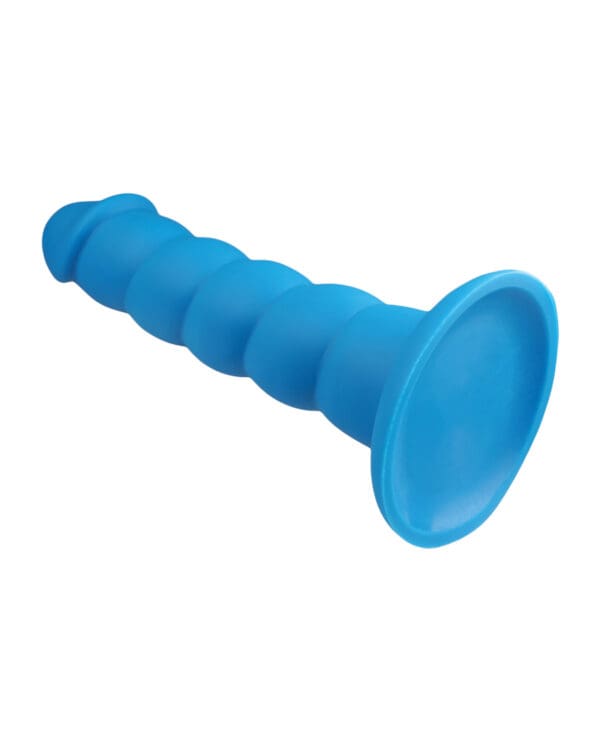 Rock Candy Suga Daddy 9.5" Silicone Dildo - Blue - Image 3