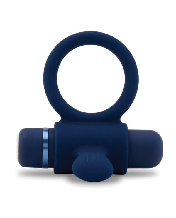 Nu Sensuelle Rev Silicone 7 Function Silicone Bullet Ring w/Flutter Tip  - Navy - Image 2