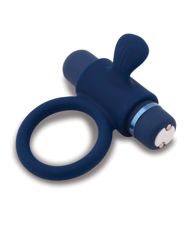 Nu Sensuelle Rev Silicone 7 Function Silicone Bullet Ring w/Flutter Tip  - Navy - Image 3
