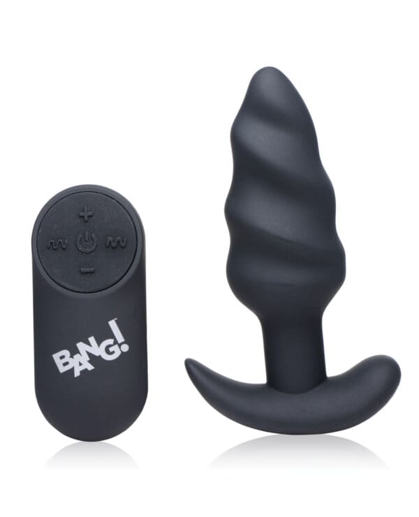 Bang! 21X Vibrating Butt Plug w/Remote Control - Black - Image 2