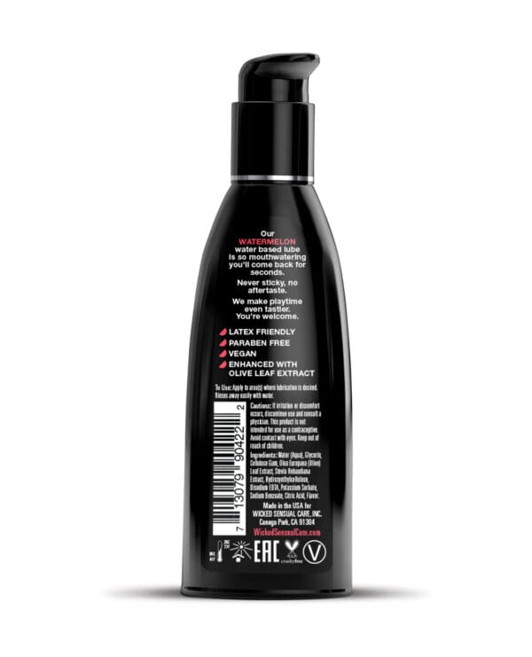 Wicked Sensual Care Water Based Lubricant - 2 oz Watermelon - Image 2