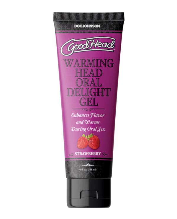 GoodHead Warming Oral Delight Gel - 4 oz Strawberry - Image 2