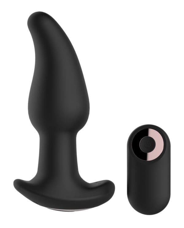 Gender Fluid Twirler Anal Vibe w/Remote - Black - Image 3