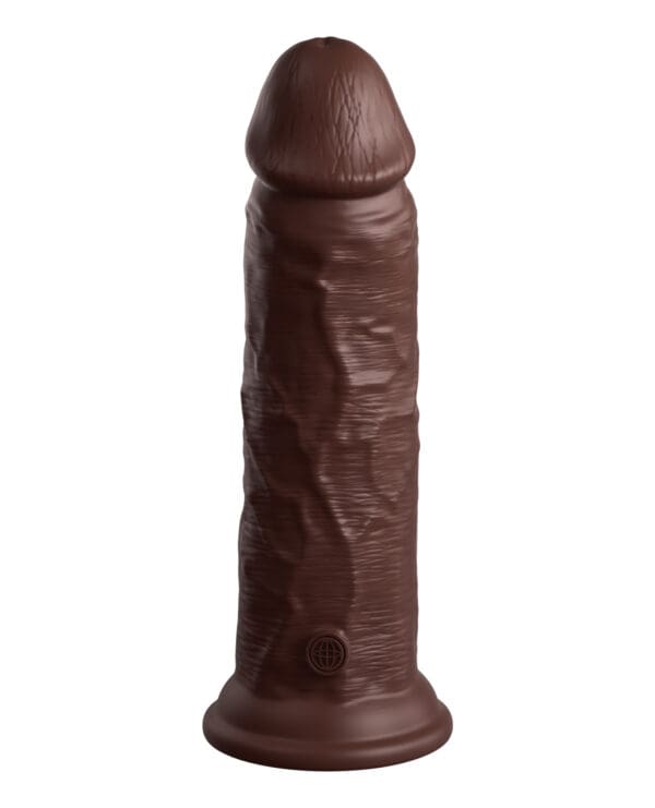 King Cock Elite 8" Dual Density Silicone Cock - Brown - Image 3
