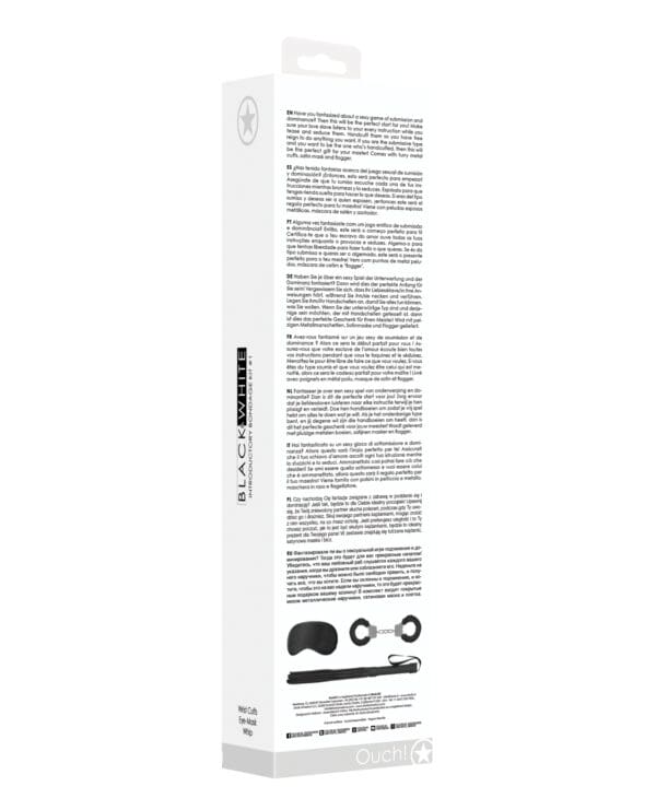 Shots Ouch Black & White Introductory Bondage Kit #1 - Black - Image 2