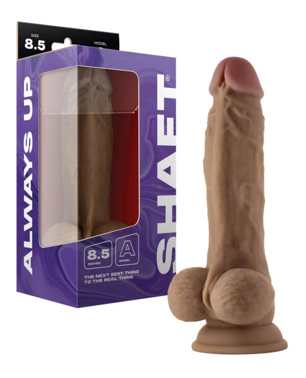 Shaft Model A Flexskin Liquid Silicone 8.5" Dong w/Balls - Oak