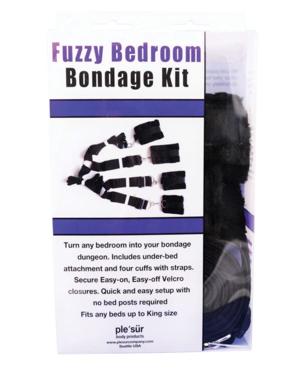 Plesur Fuzzy Bedroom Bondage Kit - Black - Image 5