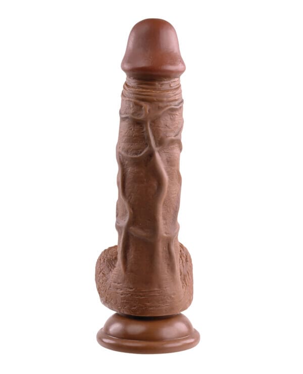 Evolved 8" Realistic Dildo w/Balls - Dark - Image 4