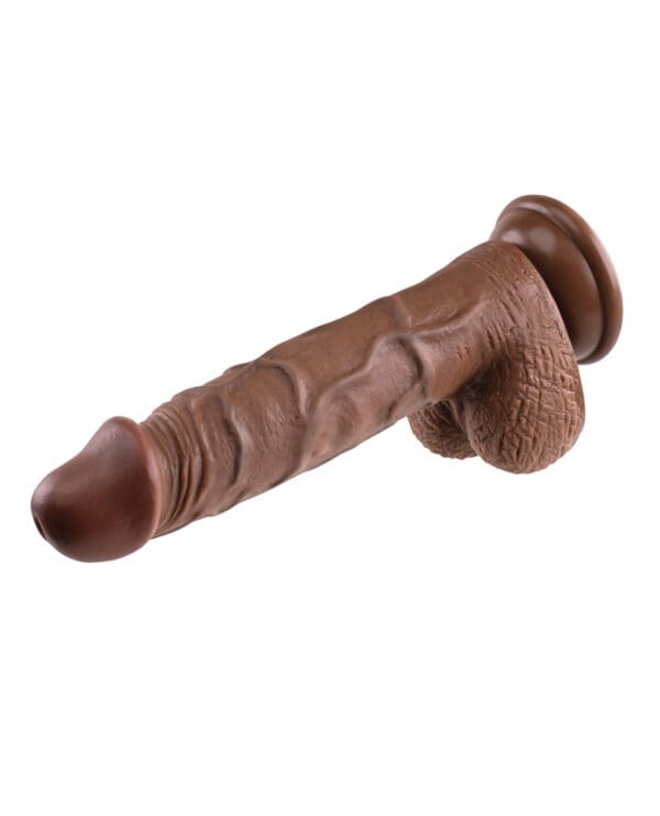 Evolved 8" Realistic Dildo w/Balls - Dark - Image 5