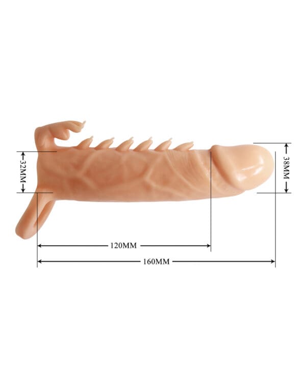 Pretty Love Emmitt 6.3" Penis Sleeve - Ivory - Image 5