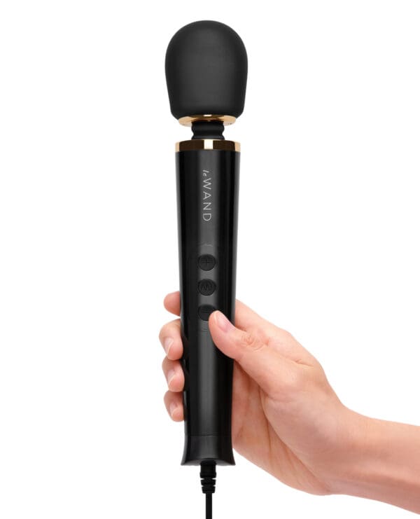 Le Wand Powerful Petite Plug-In Vibrating Massager - Black - Image 3