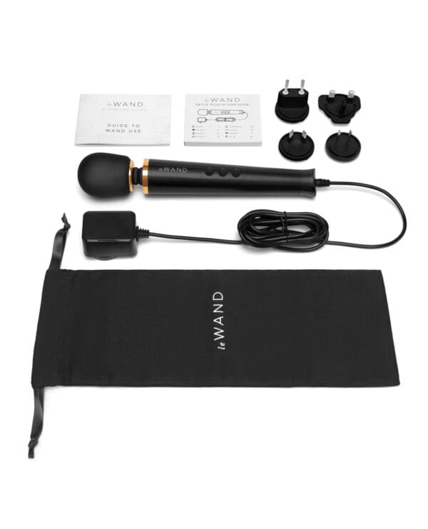 Le Wand Powerful Petite Plug-In Vibrating Massager - Black - Image 5