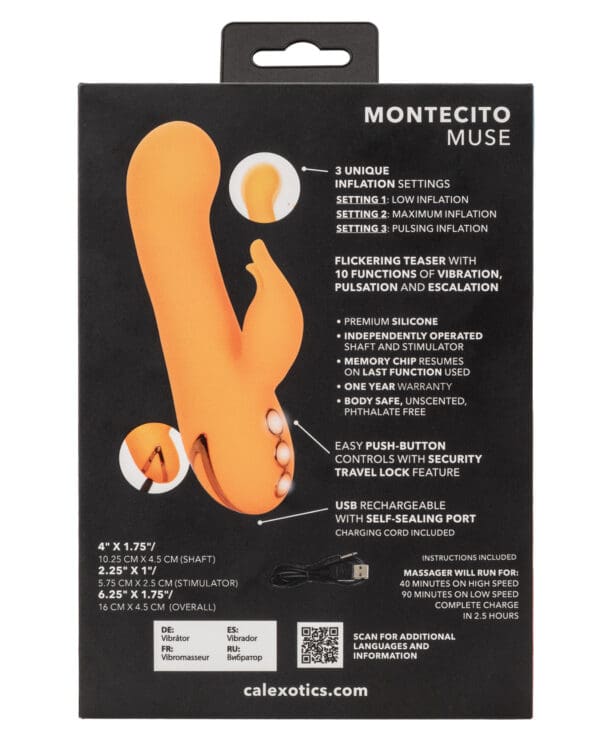 California Dreaming Montecito Muse Dual Stimulation Vibe - Orange - Image 3