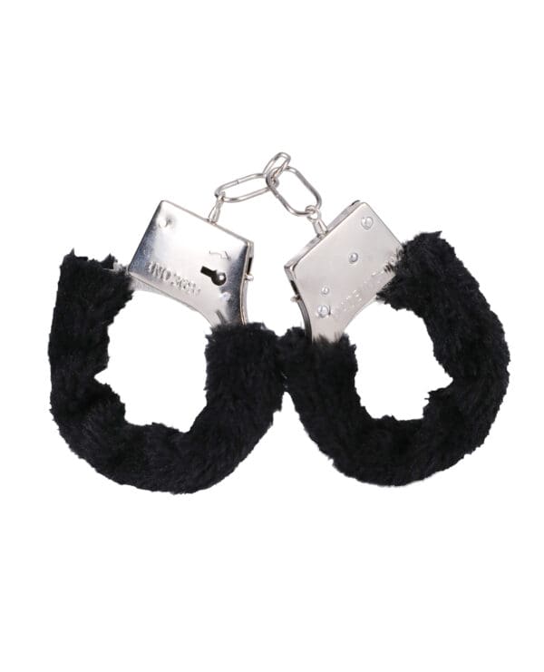 In A Bag Furry Handcuffs - Black - Image 2