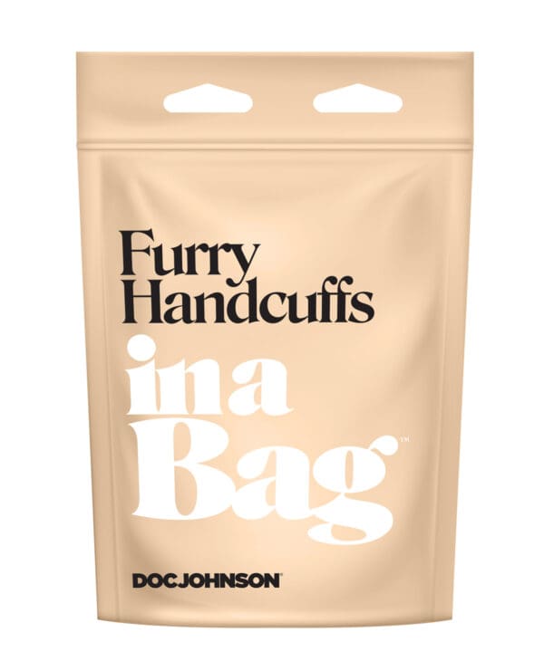 In A Bag Furry Handcuffs - Black - Image 5