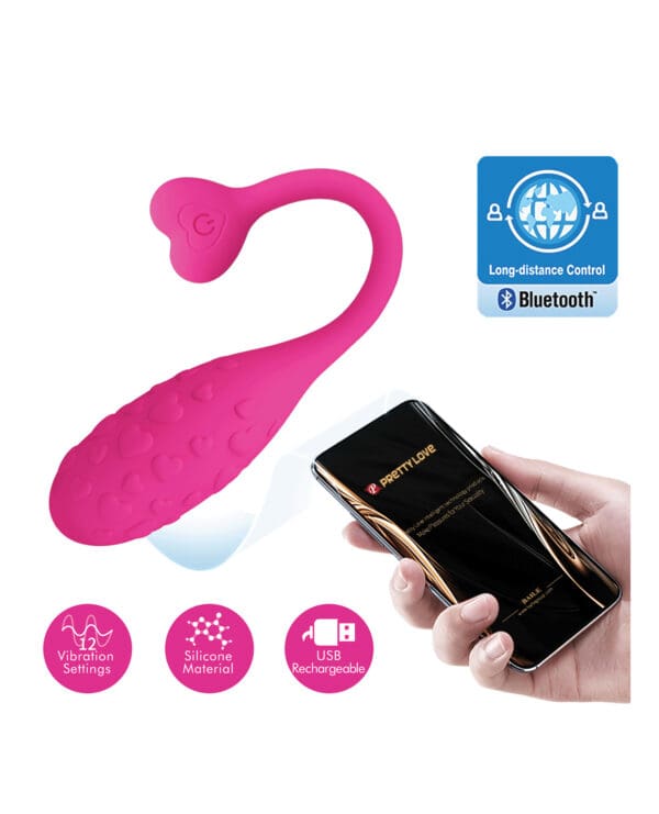 Pretty Love Fisherman Vibrating Egg - Hot Pink - Image 4