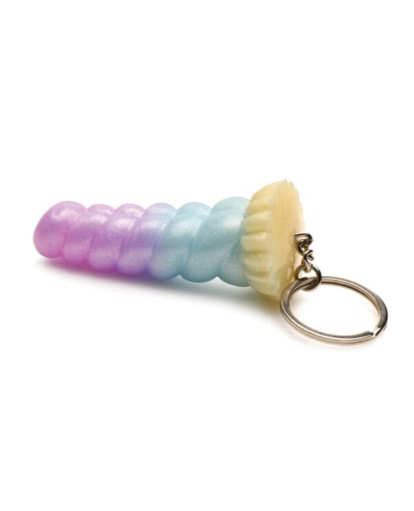 Creature Cocks Mystique Unicorn Silicone Key Chain - Multi Color - Image 4