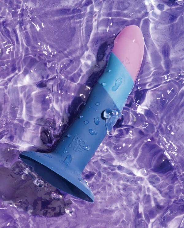ROMP Piccolo 3 Color Dildo - Blue - Image 3